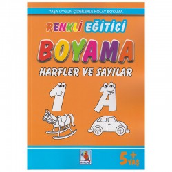 NURDAN /RENKLİ EĞİTİCİ BOYAMA-HARFLER VE SAYILAR 5+YAŞ