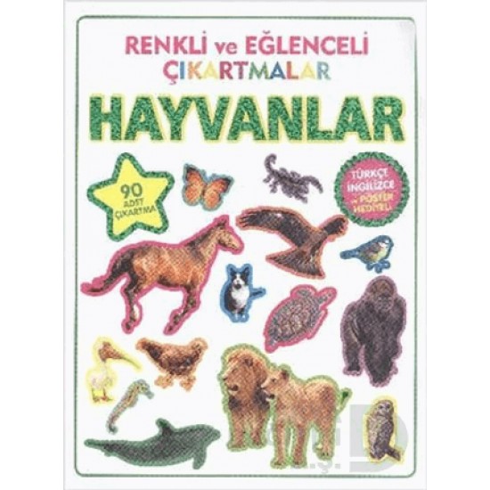 PARILTI / HAYVANLAR - RENKLİ EĞLENCELİ ÇIKARTMALAR