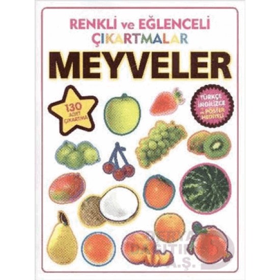 PARILTI / MEYVELER RENKLİ EĞLENCELİ ÇIKARTMALAR