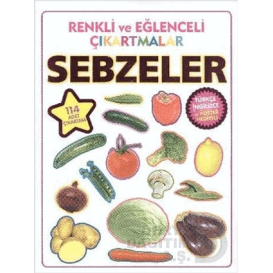 PARILTI / SEBZELER - RENKLİ EĞLENCELİ ÇIKARTMALAR