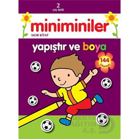 PARILTI / MİNİMİNİLER MOR KİTAP YAPIŞTIR VE BOYA