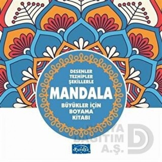 PARILTI / BÜYÜKLER İÇİN MANDALA -MAVİ