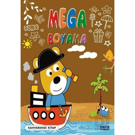 PARILTI /  MEGA BOYAMA - KAHVERENGİ KİTAP