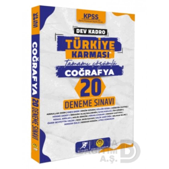 TASARI /  KPSS DEV KADRO COĞRAFYA 20 DENEME SINAVI