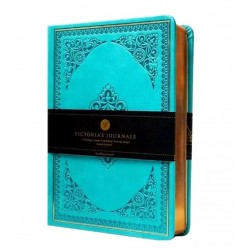 VJ 1183 VİCTORİAS JOURNALS VİNTAGE OLD BOOK DEFTER ÇİZGİLİ 12X17 CM A.MAVİ