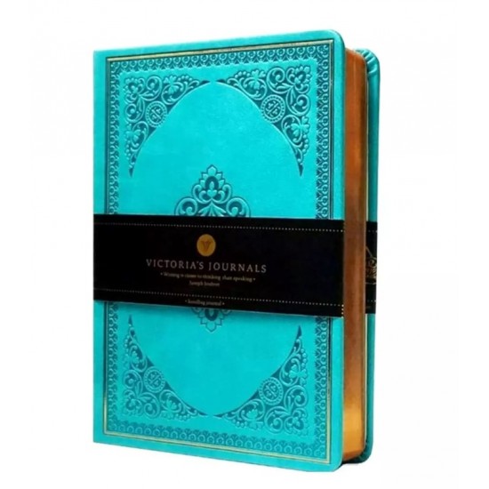 VJ 1183 VİCTORİAS JOURNALS VİNTAGE OLD BOOK DEFTER ÇİZGİLİ 12X17 CM A.MAVİ