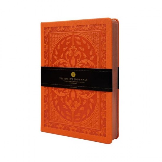 VJ 3477 VİCTORİAS JOURNALS VİNTAGE OLD BOOK DEF 14X20 80GR 160YP ÇİZGİLİ TURUNCU