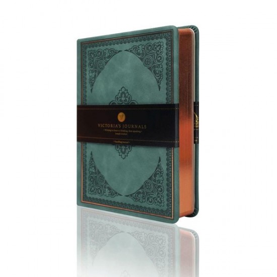 VJ 3479 VİCTORİAS JOURNALS VİNTAGE OLD BOOK DEF 12X17 80GR 160YP ÇİZGİLİ YEŞİL