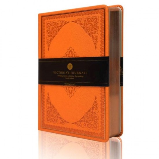 VJ 3480 VİCTORİAS JOURNALS VİNTAGE OLD BOOK DEF 12X17 80GR 128YP ÇİZGİLİ TURUNCU