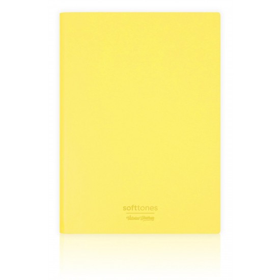 VJ 124-1011 SOFTTONS ESNEK KAPAK DEFTER A5 80 GR. KREM 128 YP. ÇİZGİLİ SARI