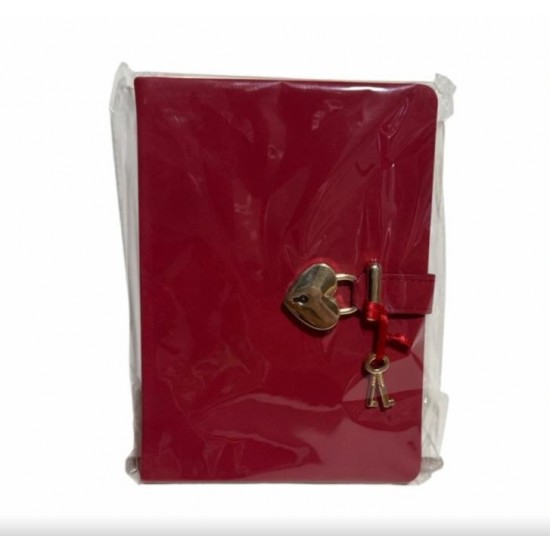 VJ 124-1907  HUSH HUSH KİLİTLİ DEFTER 80GR 180YP ÇİZGİLİ KIRMIZI