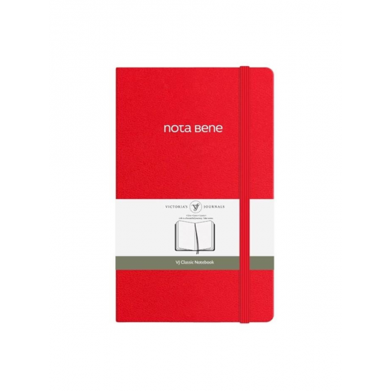 VJ 123-9221 CLASSİC SERT KAPAK DEFTER 13X21 70GR 400 SF ÇİZGİLİ KIRMIZI