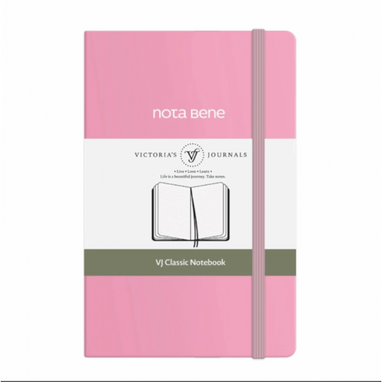 VJ 123-9239 CLASSİC SERT KAPAK DEFTER 9X14 70GR 400 YP ÇİZGİLİ PEMBE