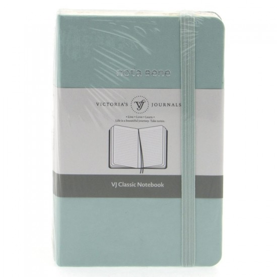 VJ 123-9240 CLASSİC SERT KAPAK DEFTER 9X14 70GR 400 YP ÇİZGİLİ TURKUAZ