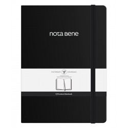 VJ 123-9249 PREMİUM SERT KAPAK DEFTER  A5 100 GR 192 YP ÇİZGİLİ SİYAH