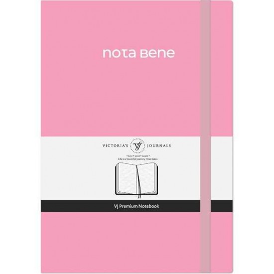 VJ 123-9253 VJ PREMİUM SERT KAPAK DEFTER A5 100GR 192 YP ÇİZGİLİ PEMBE