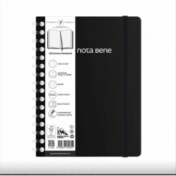 VJ 123-9261 VJ SPRALLİ SERT KAPAK A5 100GR 160 YP ÇİZGİLİ SİYAH