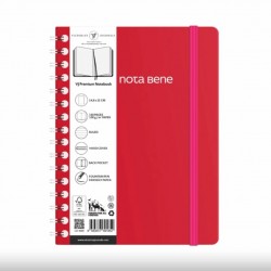 VJ 123-9264 VJ SPRALLİ SERT KAPAK A5 100GR 160 YP ÇİZGİLİ KIRMIZI