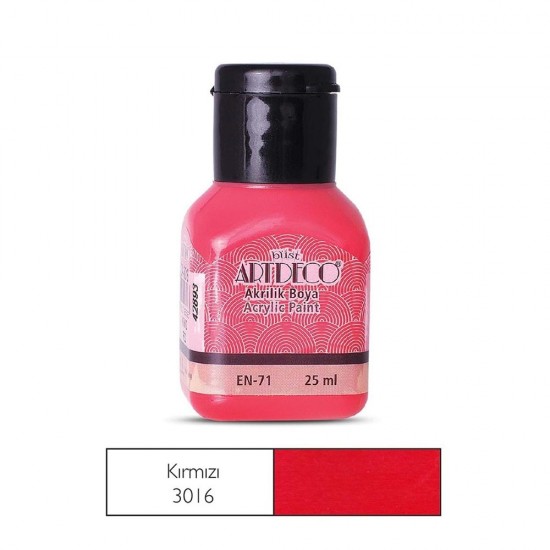 ARTDECO 020A-605 AHŞAP BOYASI 25ML KIRMIZI