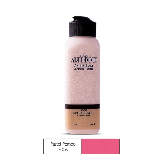 ARTDECO 070R-3006 AKRİLİK BOYA 140ML PASTEL PEMBE