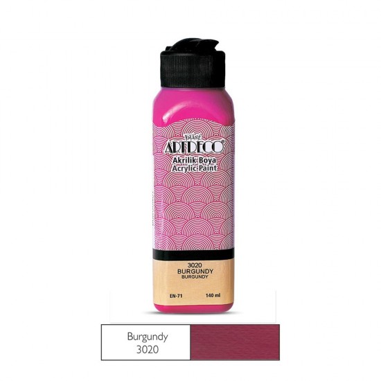 ARTDECO 070R-3020 AKRİLİK BOYA 140ML BURGUNDY