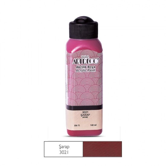 ARTDECO 070R-3021 AKRİLİK BOYA 140ML ŞARAP