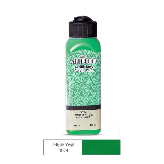 ARTDECO 070R-3024 AKRİLİK BOYA 140ML MİSTİK YEŞİLİ
