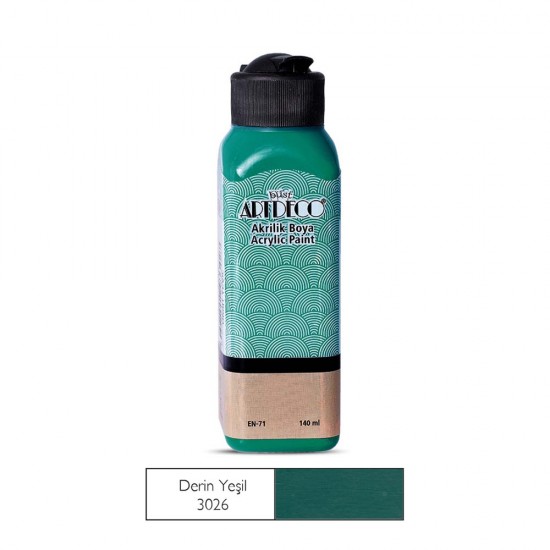 ARTDECO 070R-3026 AKRİLİK BOYA 140ML DERİN YEŞİL