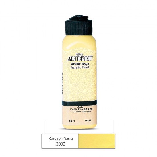 ARTDECO 070R-3032 AKRİLİK BOYA 140ML SARI KANARYA
