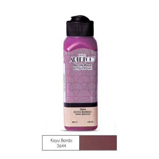 ARTDECO 070R-3644 AKRİLİK BOYA 140ML K.BORDO