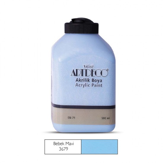ARTDECO 070L-3679 AKRİLİK BOYA 500ML BEBEK MAVİ