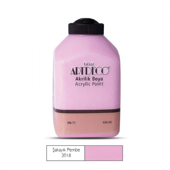 ARTDECO 070L-3018 AKRİLİK BOYA 500ML ŞAKAYIK PEMBE
