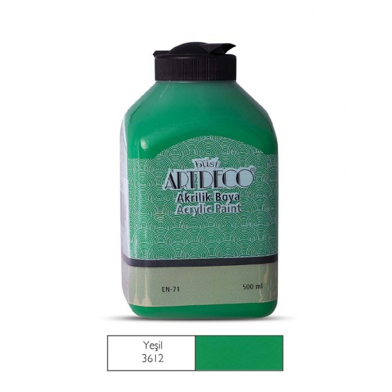 ARTDECO 070L-3612 AKRİLİK BOYA 500ML YEŞİL