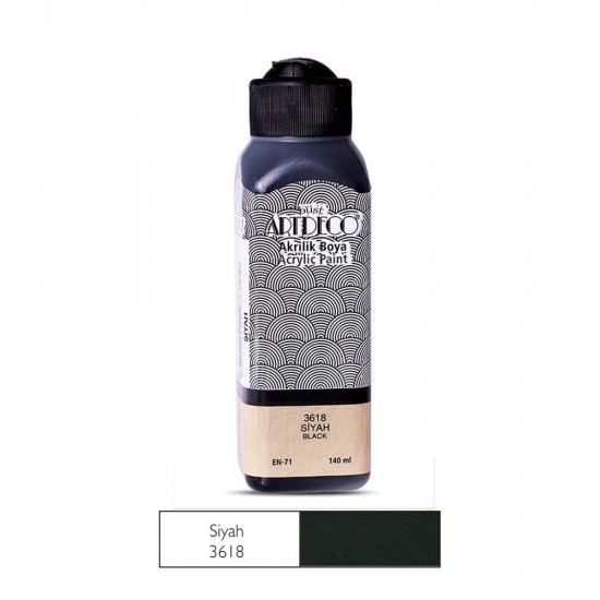 ARTDECO 074R-3618 KARATAHTA BOYASI 140ML SİYAH