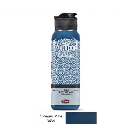 ARTDECO 070R-3634 AKRİLİK BOYA 140ML OKYANUS MAVİ