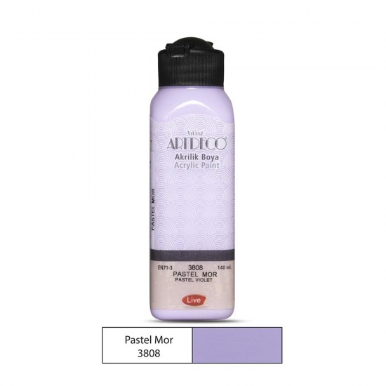ARTDECO 070R-3808 AKRİLİK BOYA 140ML PASTEL MOR