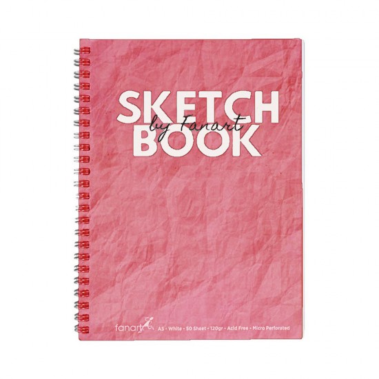 FANART 8682 ACADEMY SKETCH BOOK SPR.80GR A3 50YP BORDO