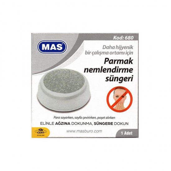 MAS 680 PARMAK NEMLENDİRME SÜNGERİ GRİ