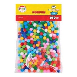 MAS 1774 PONPON 1CM 100LÜ KRŞK RENKLİ