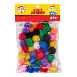 MİLEO 1780 PONPON SİMLİ 2CM 50Lİ RENKLİ