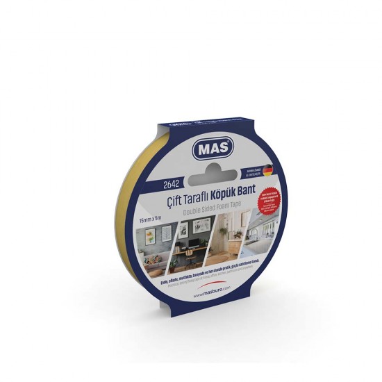 MAS 2642 ÇİFT TARAFLI KÖPÜK BANT 15MMX5M