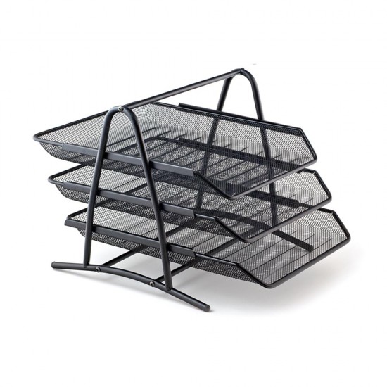 MAS 9304 BİON PERFORE EVRAK RAFI 3LÜ SİYAH