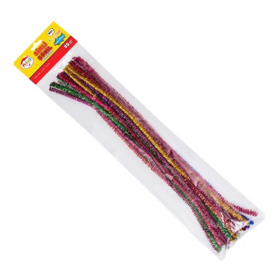 MİLEO 1823 ŞÖNİL 6MMX30CM SİMLİ RENK 25Lİ PK