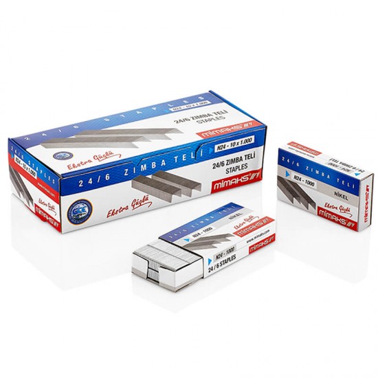 MİMAKS N24 ZIMBA TELİ NİKEL 24/6 1000Lİ