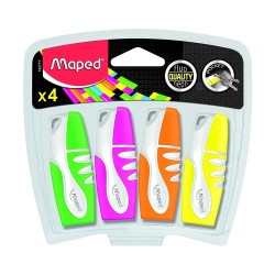 MAPED 742777 MİNİ FOSFORLU KALEM 4LÜ BLS