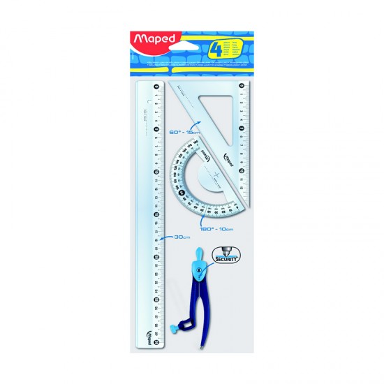 MAPED 899218 CETVEL MAXİ SET PERGELLİ 4LÜ 30CM