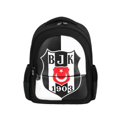ME 25360 BEŞİKTAŞ 1903 LOGO DESENLİ SUNİ DERİ OKUL ÇANTASI