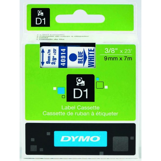 DYMO 40914 D1 YEDEK ŞERİT BEYAZ-MAVİ