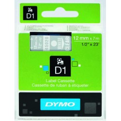 DYMO 45020 D1 YEDEK ŞERİT ŞEFFAF-BEYAZ