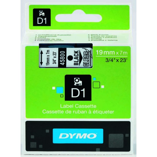 DYMO 45800 D1 YEDEK ŞERİT ŞEFFAF-SİYAH